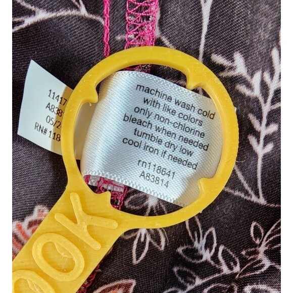 Lane Bryant Dress Size 20 Pink Floral Long Sleeve Midi Dress w/Pockets - Picture 5 of 11